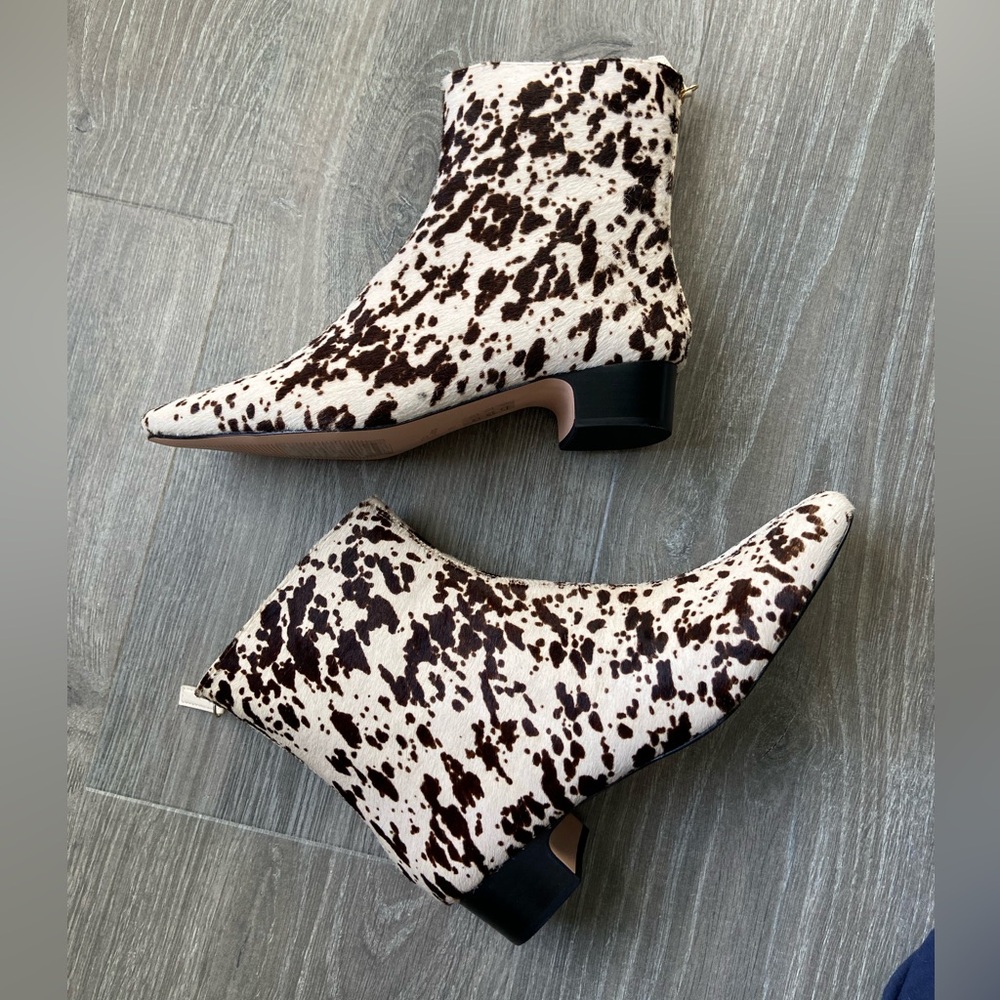 NIB J. Crew Roxie Back Zip Ankle Boot in Snow Pony, BJ873, Size 8.5 - Picture 3 of 10
